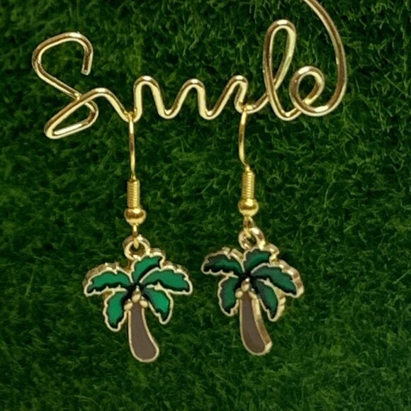 Palm Tree Earring, Tree Earring, Coconut Tree, Beach Earring, Gift Idea, Nature - Picture 6 of 8